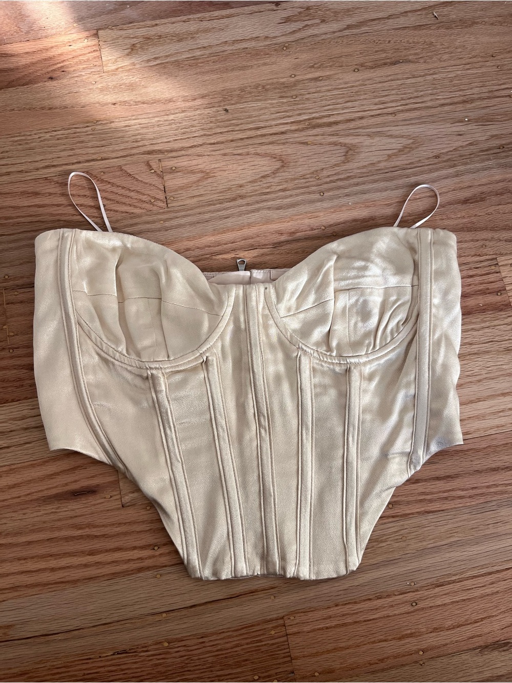 Bardot Champagne Bustier Corset Top